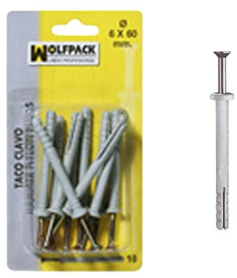 Taco Clavo MN 6x40 mm. (10 Piezas)