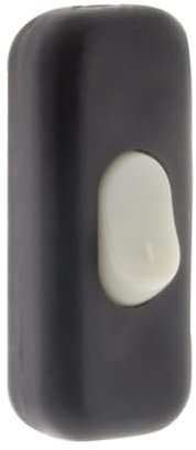 Zenitech - Interrupteur Bipolaire 2A Luminescent - Matériau Durable, Visibilité Optimisée Obscurité - Installation Facile Fixation Standard - Pour Intérieurs Domestiques et Tertiaires - Noir