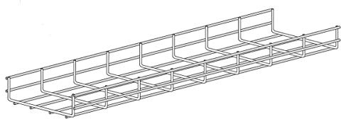 RS PRO Kabelpritsche, Typ Drahtträger, T. 60mm x 100 mm x 3m Verzinkte Stahl, Packung a 8 Stück