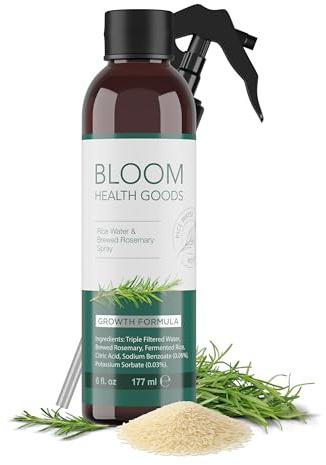 Rosemary & Fermented Rice Water Hair Growth Spray – Whole Plant Natural Ingredients for Strong, Healthy Hair (6 oz)