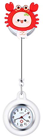 Avaner Reloj Bolsillo Enfermera Constelación Diseño Dibujos Animados Reloj de Solapa Portátil Aguja con Clip Reloj de Señora