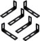 verstellbare Befestigungswinkel mit 3 Langloch, 6 Stk Schwarzer L-förmige Winkelverbinder, 90 Grad Verstellwinkel Metallwinkel Halterungen Schwerlastwinkel, 110x50x24 mm/Dicke 3,5 mm