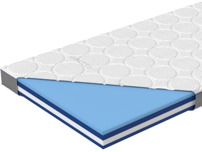 Genius eazzzy - Surmatelas Royal Hybrid - Dimensions : 80 x 200 x 11 cm - Hauteur : 11 cm - Surmatelas avec mousse à mémoire de forme en gel - Surmatelas à ressorts - Régulation de la température