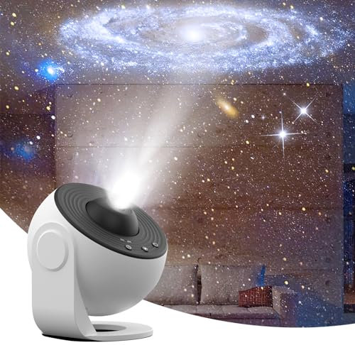 Planetarium Star Projector Light, Realistic Galaxy Light Pro with 13 Planet Discs, Moon Celestial Projector Lamp for Kids Adjustable Focus Starry Sky Night Baby Ceiling Bedroom Living Room, White
