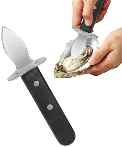 Shenrongtong Couteau à huîtres ouvre-huître avec protège-Main, Pince d'écaillage Manuelle des huîtres, Outils pour Fruits de mer, Coupe-palourdes, Compact et Facile à Utiliser pour Les pétoncles