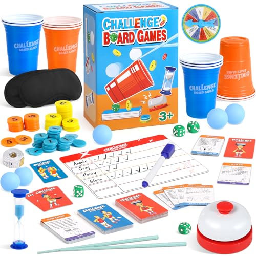 Ophy Board Game - Action Challenges for Adults - Beat Your Friends at 240 Challenges - Card and Board Game for Family Party Night - Fun Travel Game, Stocking Fillers