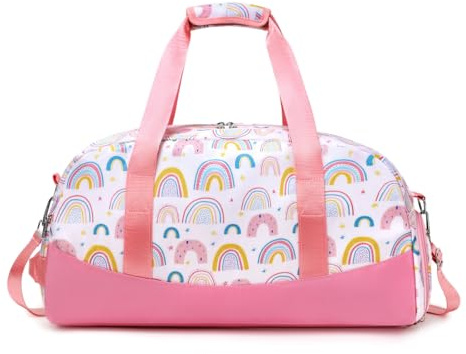 Lmwzh Kinder Sporttasche Reisetasche mitSchuhfach Turnbeutel wasserdichte Schwimmtasche(Regenbogenfarben)