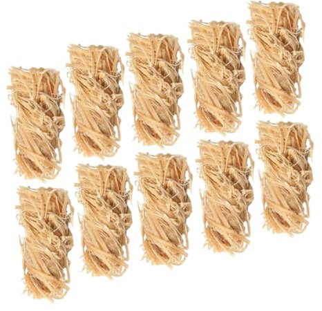 BESPORTBLE 12 Pièces Allume-feu cheminé Cuisine exterieure barbecues Bougies d'allumage lit poêle Fosse souffler Jet Allume feu de Camp démarreurs de Charbon de Bois Soie de Bois cirée