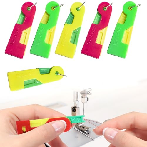 6 Pcs Enfile Aiguille Machine à Coudre Accessoires Couture, Enfile Aiguille Couture Main Plastique DIY Enfile-Fil, Point de Croix Enfile-Aiguilles, Couleur Aléatoire (6 Pcs)