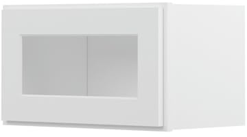 Furinno Shaker Wall Kitchen Cabinet, with Single Door, Glass Not Included, Ready to Assemble, 12 D x 21 W x 12 H, White