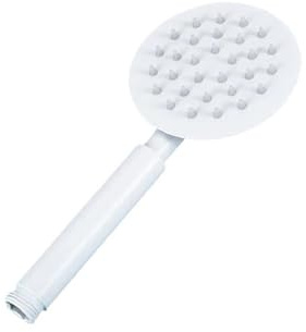 Fyrkantigt handhållet duschhuvud, duschhuvud i rostfritt stål, handbadhuvud, rengöringsmedel, utsökta duschtillbehör(White Round)