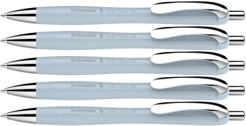 Schneider Slider Rave XB Kugelschreiber, 5 Stück, Arktisweiß