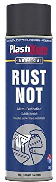 Plasti-kote 784 500ml Rust Not - Matt Black