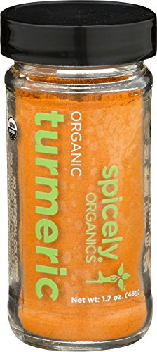 Spicely Organic Turmeric Powder 1.70 Ounce Jar Certified Gluten Free