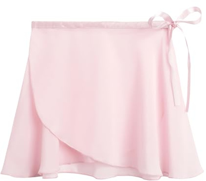 Stelle Ballet Skirt Women Chiffon Sarong Wrap Skirt Adjustable Tie Adult Dance Skirts (Ballet Pink,S)