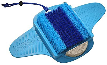 Fresh Feet- Foot Scrubber With Pumice Stone, Cleans, Smooths, Exfoliates & Massages your Feet Without Bending in the Shower or Bathtub