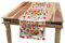 ABAKUHAUS Eule Tischläufer, Sechziger-Art Zusammenfassung Vogel, Esszimmer Küche Rechteckiger Dekorativer Tischläufer, 40 x 300 cm, Dunkel Gelb Pink