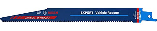 Bosch Professional 3x Hojas de sierra sable Expert `Vehicle Rescue` S 1157 CHM (para Vidrio, Acero resistente, Longitud 225 mm, accesorios Sierra sable)