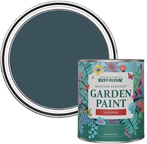 Rust-Oleum Blue Mould-Resistant Garden Paint In Gloss Finish - Evening Blue 750ml