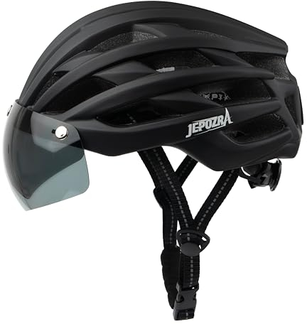 Fahrradhelm MTB RößEnanpassung Erweiterbar Radhelmg Leichter Allround Mountainbike Helm Mit Magnetischem Visier Trekking Cityrennradhelme FüR Erwachsenen Herren Damen (Schwarz)