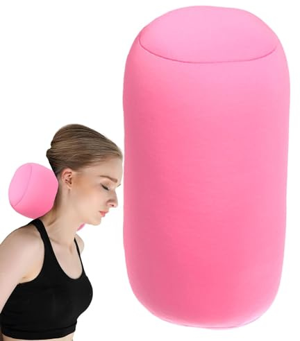 Almohada de tubo de microperlas, almohada redonda de soporte cervical para cuello, cojín para espalda, almohada de viaje para yoga, cama