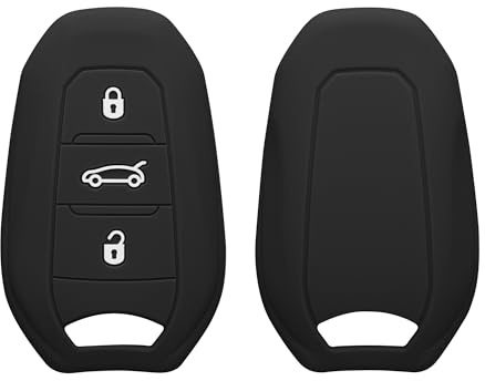 kwmobile Cover Chiavi Auto Compatibile con Peugeot Citroen con 3 tasti Smartkey (Keyless Go) - Custodia Protettiva Chiave Auto Copri Telecomando Gomma - Portachiave Macchina Silicone