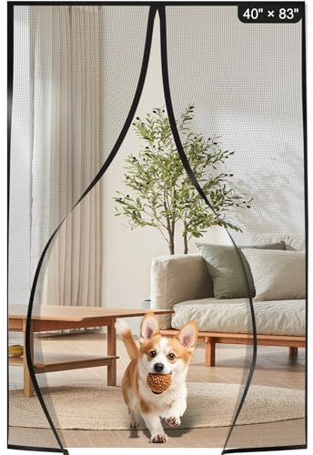 Moustiquaire Magnétique pour Porte de Balcon, Sans Perçage, Rideau Anti-Moustiques en Fibre de Verre, Protection Durable pour Balcon, Patio et Salon 100 * 210cm