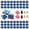 58PCS Snooker Cue Trim Kit, 10mm/9mm Leather Cue Tips, 2PCS Pool Cue Tip Sander, 4PCS Cue Tip Trimmer, Rubber Snooker Tips, 2PCS Cue Tip Ferrules Replacement Billiard Cue Repair Tool with Storage Box