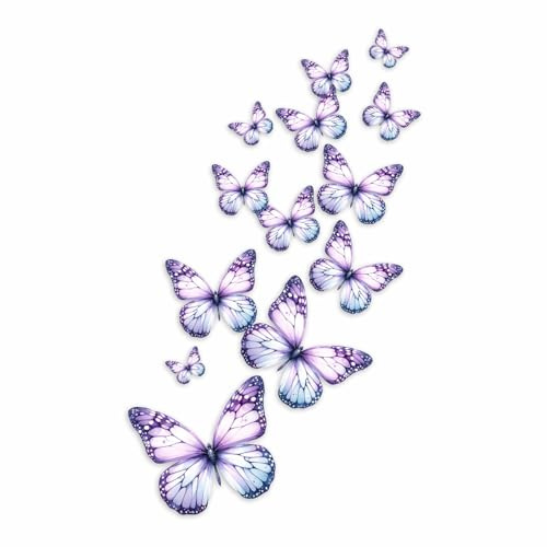 Pale Lilac Butterfly Vinyl Decal Stickers, Cover Marks, Violet Toilet Decor