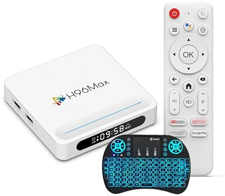 Android 14.0 TV-box, Allwinner H618 stöder WIFI6 2.4GHz+5GHz dual-band WIFI BT 5.0 HDR10+ med mini trådlöst tangentbord och fjärrkontroll,4gb+32gb