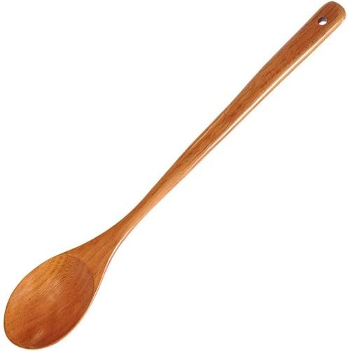 16.5 Inch Wooden Cooking Spoons, Long Handle Wooden Utensils for Cooking Stirring Mixing, Spoon Set for Kitchen and Baking