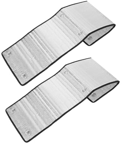 BESPORTBLE Lámina Térmica Aislante de Aluminio Doble Cara 30X100 CM Borde Negro y Ventosas Lámina Opaca Reflectante para Ventanas Techos Coches y Terrazas Protección Solar y Privacidad