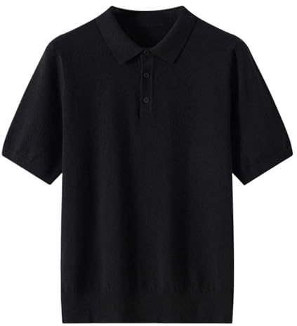 Générique Avslappnad sommartröja för män, medellängd, lös, stickad, enfärgad