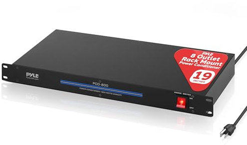 Pyle-Pro PCO800 19'' Rack Mount 1800 Watt Power Conditioner w/ 8 Outlets