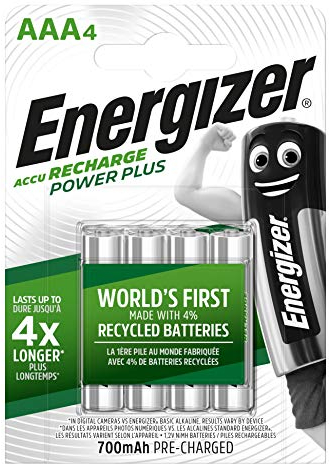 ENERGIZER Blister de 4 Accus Piles rechargeables HR03 Power Plus AAA 700mah