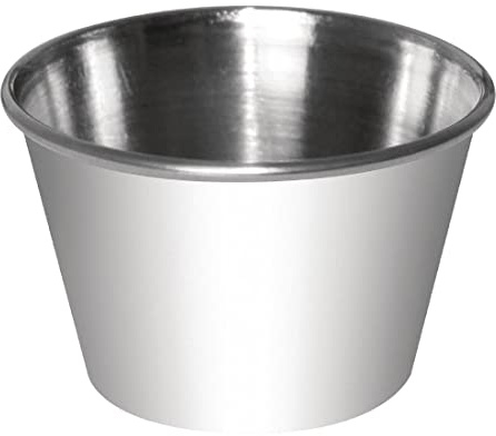 Olympia Stainless Steel Sauce Cups 70ml (12 Pack) - Ideal for Sauces, Dressings, Dips GG878