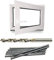 Kellerfenster - Kunststoff - Fenster - weiß - BxH: 100x60cm - BxH: 10000x600 mm - Rechts + Schrauben + Bohrer