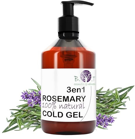 B.O.T Cosmetic & Wellness - Aceite de Romero 3en1 Gel | Alivia Molestias Musculares | Mejora Circulación | Post-Deporte Masaje | Antioxidante | Antiinflamatorio | Para Pieles Sensibles, 250 ml
