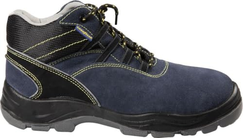 Goodyear S1P högsäkerhetsskor med metall i mocka läderfärg blå och svart storlek 44