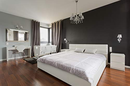 Merino Wool Bedding Duo - Edredón de algodón y lana, color blanco, 2 edredones de verano tog + peso medio para todas las estaciones, edredón de 4,5 + 8 – 10,5 tog (220 x 260 cm)
