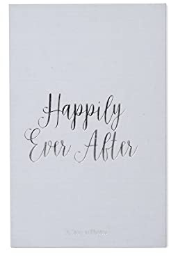 New View Gifts Linen Happily Ever After Coffee Table Album, Wedding Photo Album for 180 4x6 Photos, Gray