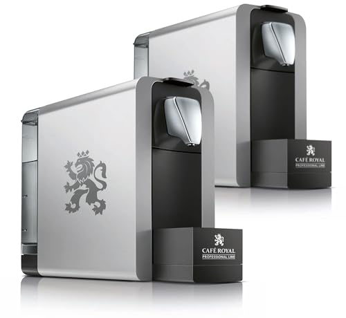 CAFE ROYAL PRO - Lot de 2 - Machines à Café Compact Pro 1L - Compatible Uniquement avec Capsules Café Royal Pro - 48 Capsules Offertes
