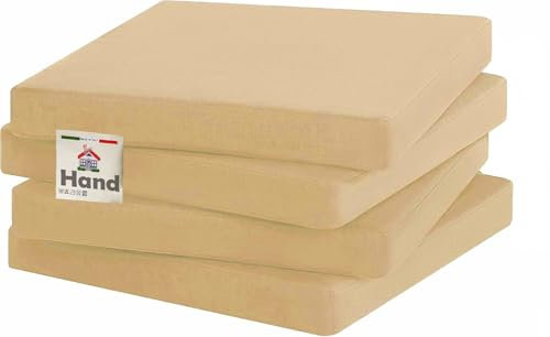HAND - Set 4 Cuscini Sedie Esterno e Interno Sfoderabili 40x40 cm, Imbottitura Morbida, Cuscini per Sedie da Cucina, Giardino, Patio - Colore Sabbia