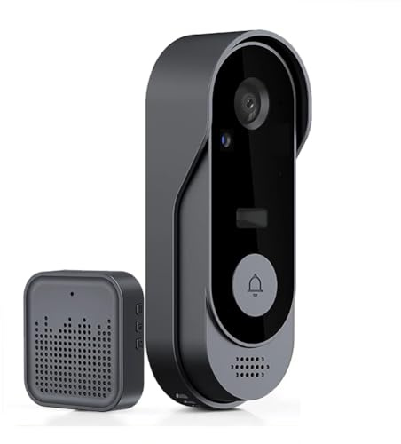 Fangxuee Timbre con Cámara WiFi 2.4G, Videoportero 720P para Exteriores, Impermeable, Inalámbrico, con Visión, para Casa Inteligente.