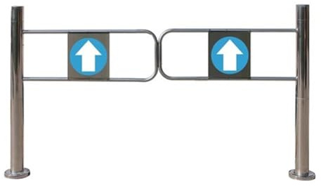 Porte de sécurité à double battant à fermeture automatique en métal pour supermarchés et entrepôts, portail d'accès unidirectionnel pour bibliothèques et zones panoramiques (150 x 97 cm)