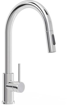 PRIMAGRAN Rubinetto da cucina 9010 Cromo con due tipi di getto, Rubinetto ad alta pressione, Rubinetto da cucina girevole a 360°
