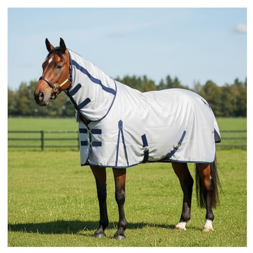 FSXCXBFA Manta De Montar Repelente de Mosquitos Manta para Caballos para Transporte,59in(150cm)