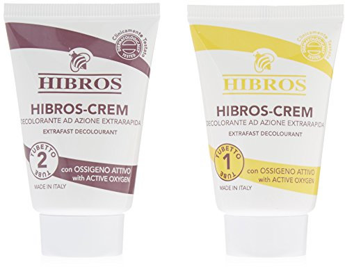 Hibros-Crem - Crema Decolorante Schiarente Peluria Superflua Corpo Viso - Azione Extra Rapida - Made in Italy 60ml