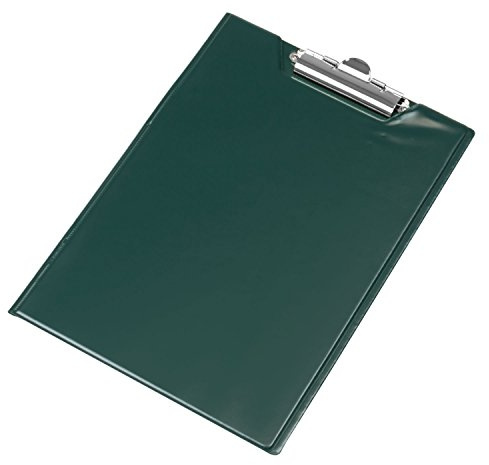 Cartella Portablocco con fermafogli cartella verde per scrivere formato DIN A4 fermafogli in metallo clip in PVC