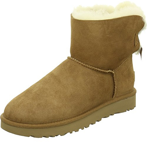 UGG Mini Bailey Bow II, Bottes Classiques. Femme, Chestnut, 40 EU